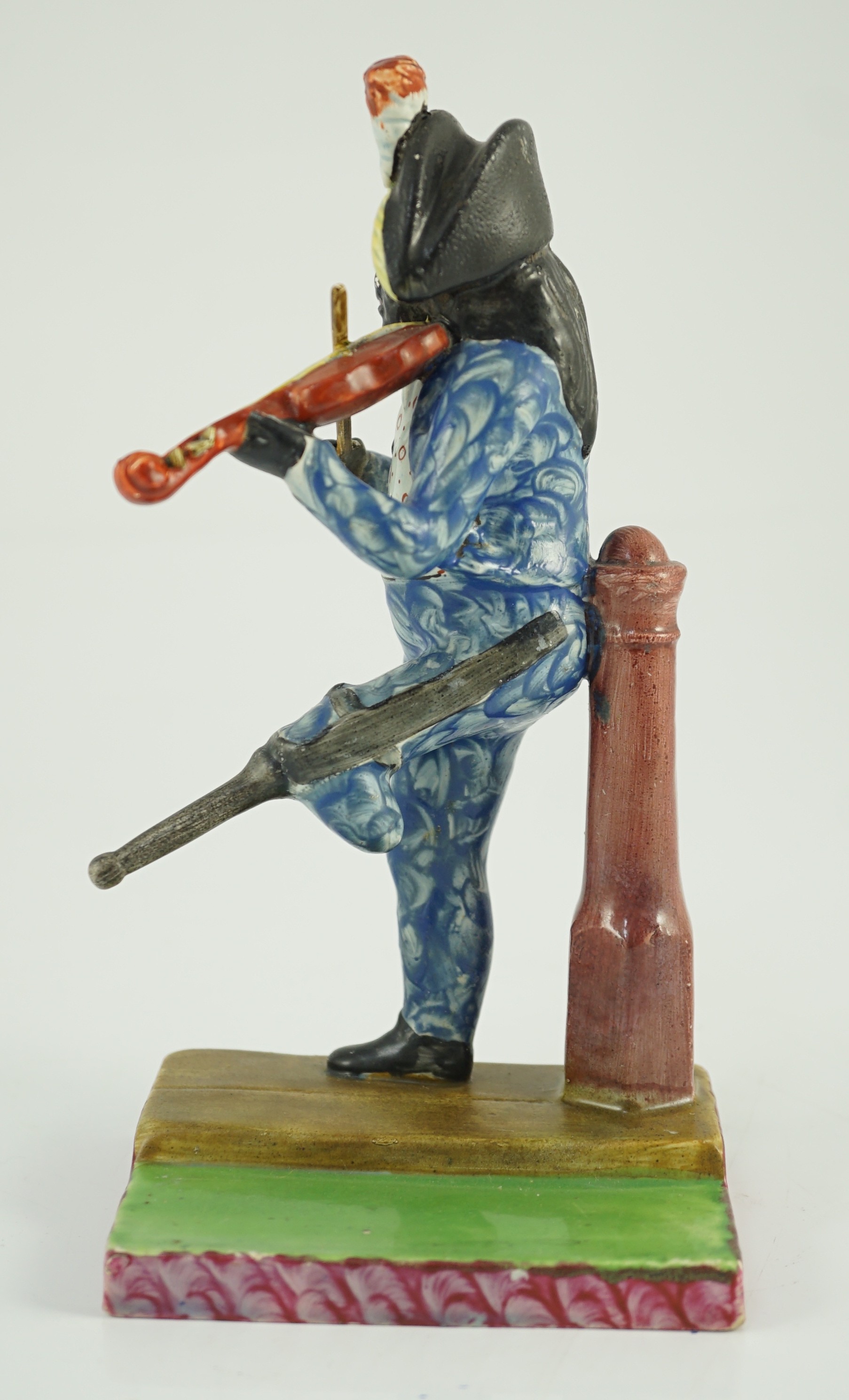 An Enoch Wood pearlware figure of Billy Waters, c.1820, 19cm high